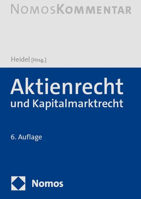 Cover: 9783756000913 | Aktienrecht und Kapitalmarktrecht | Thomas Heidel | Buch | 3489 S.