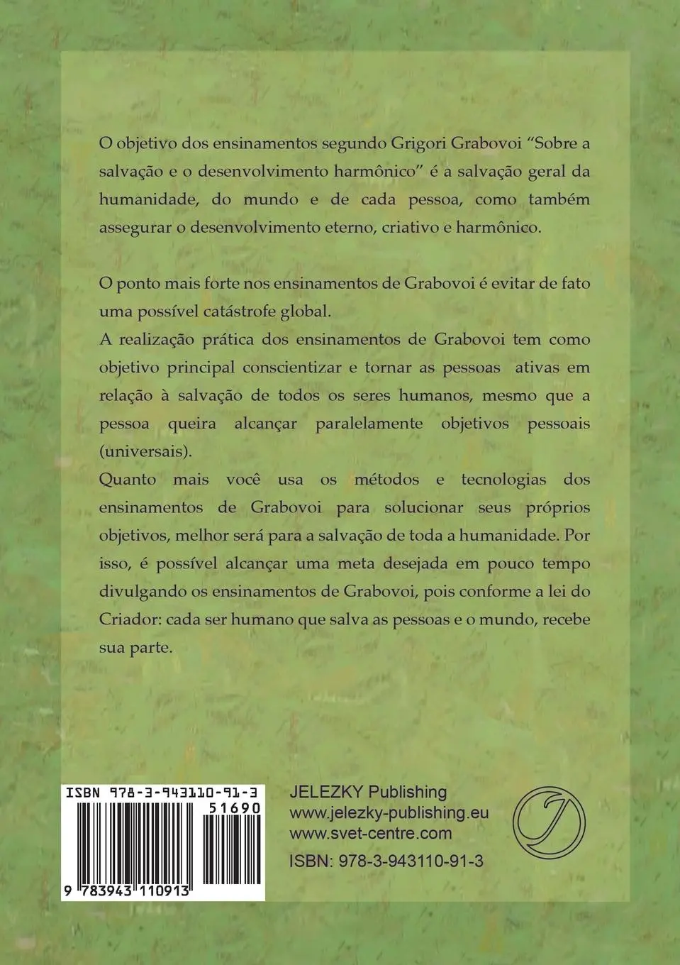 Rückseite: 9783943110913 | INTRODUÇÃO AOS MÉTODOS DOS ENSINAMENTOS SEGUNDO GRIGORI GRABOVOI...