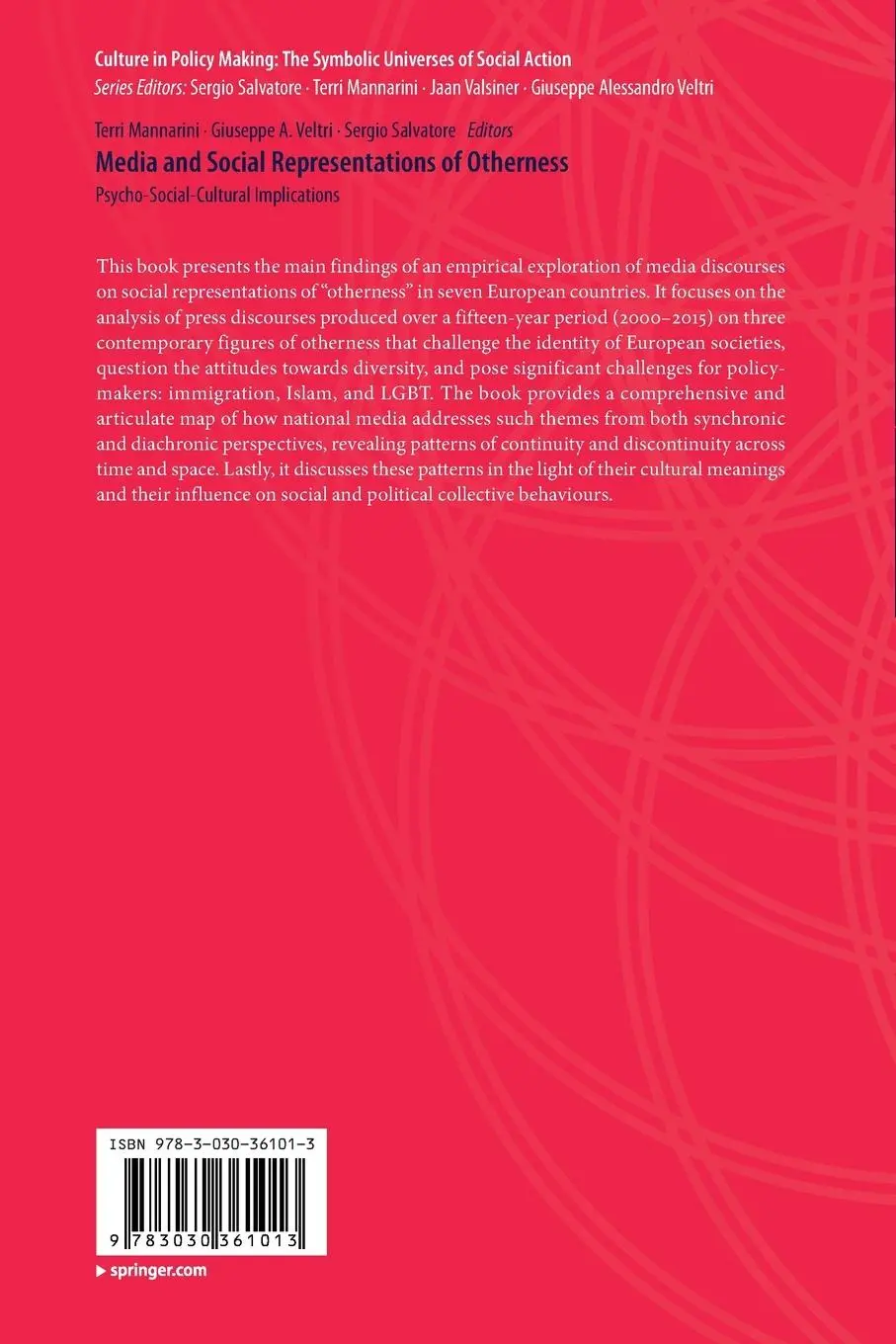 Rückseite: 9783030361013 | Media and Social Representations of Otherness | Mannarini (u. a.)