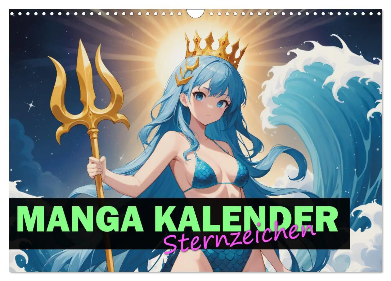 Cover: 9783457391013 | Manga Kalender Sternzeichen (Wandkalender 2026 DIN A3 quer),...
