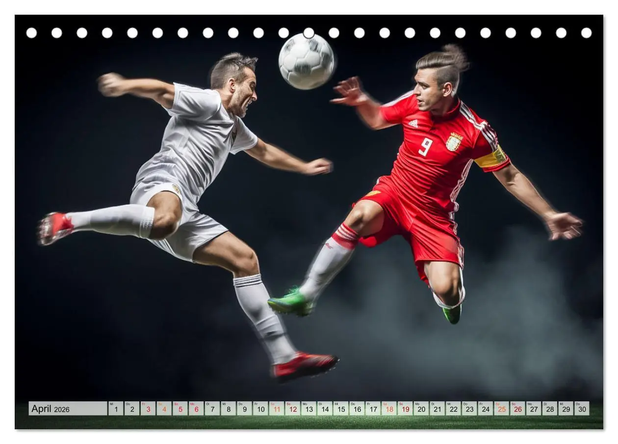 Bild: 9783457461013 | Fussball - Zweikampf (Tischkalender 2026 DIN A5 quer), CALVENDO...