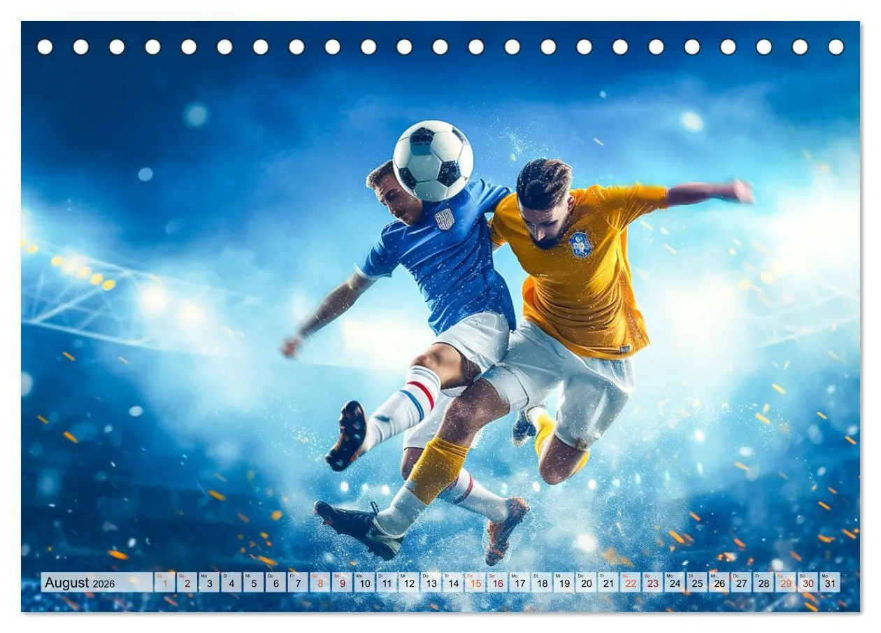 Bild: 9783457461013 | Fussball - Zweikampf (Tischkalender 2026 DIN A5 quer), CALVENDO...