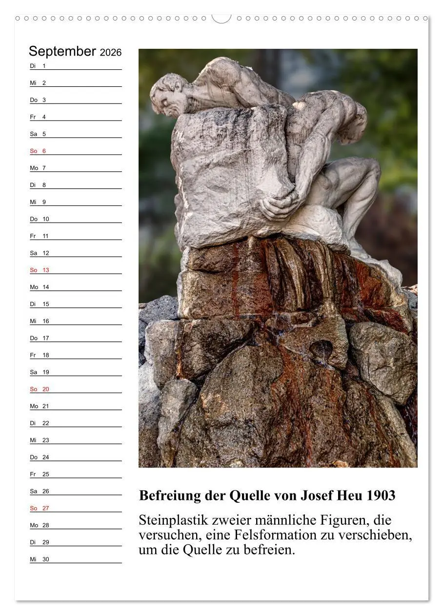 Bild: 9783516311013 | Brunnenkunst in Wien (hochwertiger Premium Wandkalender 2026 DIN A2...