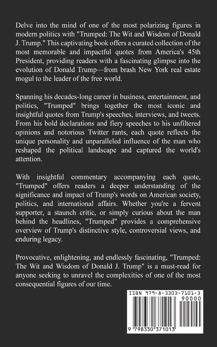 Rückseite: 9798330371013 | Trumped | Donald J Trump | Taschenbuch | Englisch | 2024