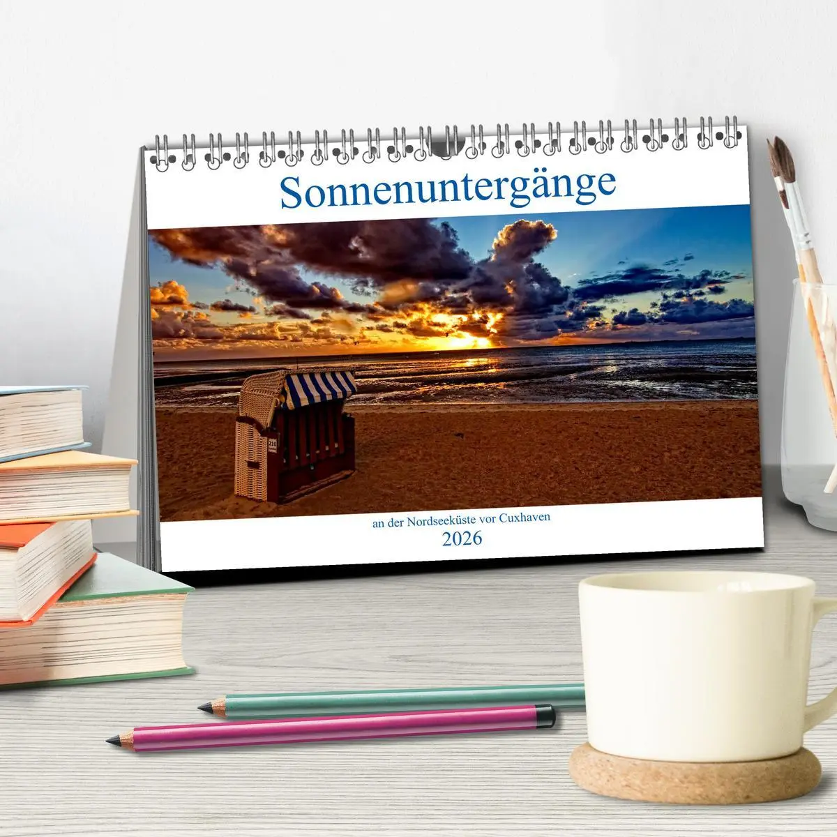 Bild: 9783457761113 | Sonnenuntergänge, an der Nordseeküste vor Cuxhaven (Tischkalender...