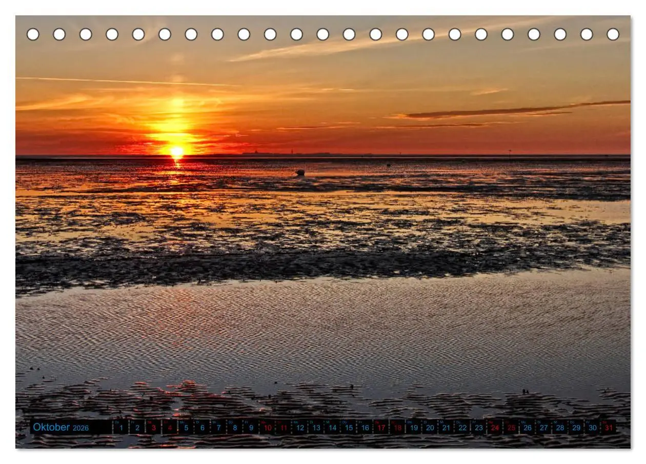Bild: 9783457761113 | Sonnenuntergänge, an der Nordseeküste vor Cuxhaven (Tischkalender...
