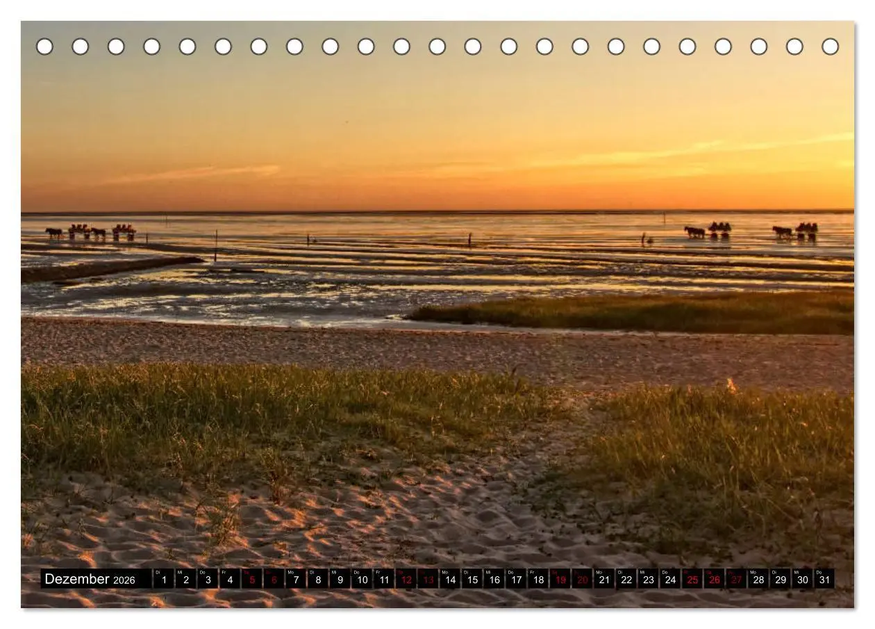 Bild: 9783457761113 | Sonnenuntergänge, an der Nordseeküste vor Cuxhaven (Tischkalender...