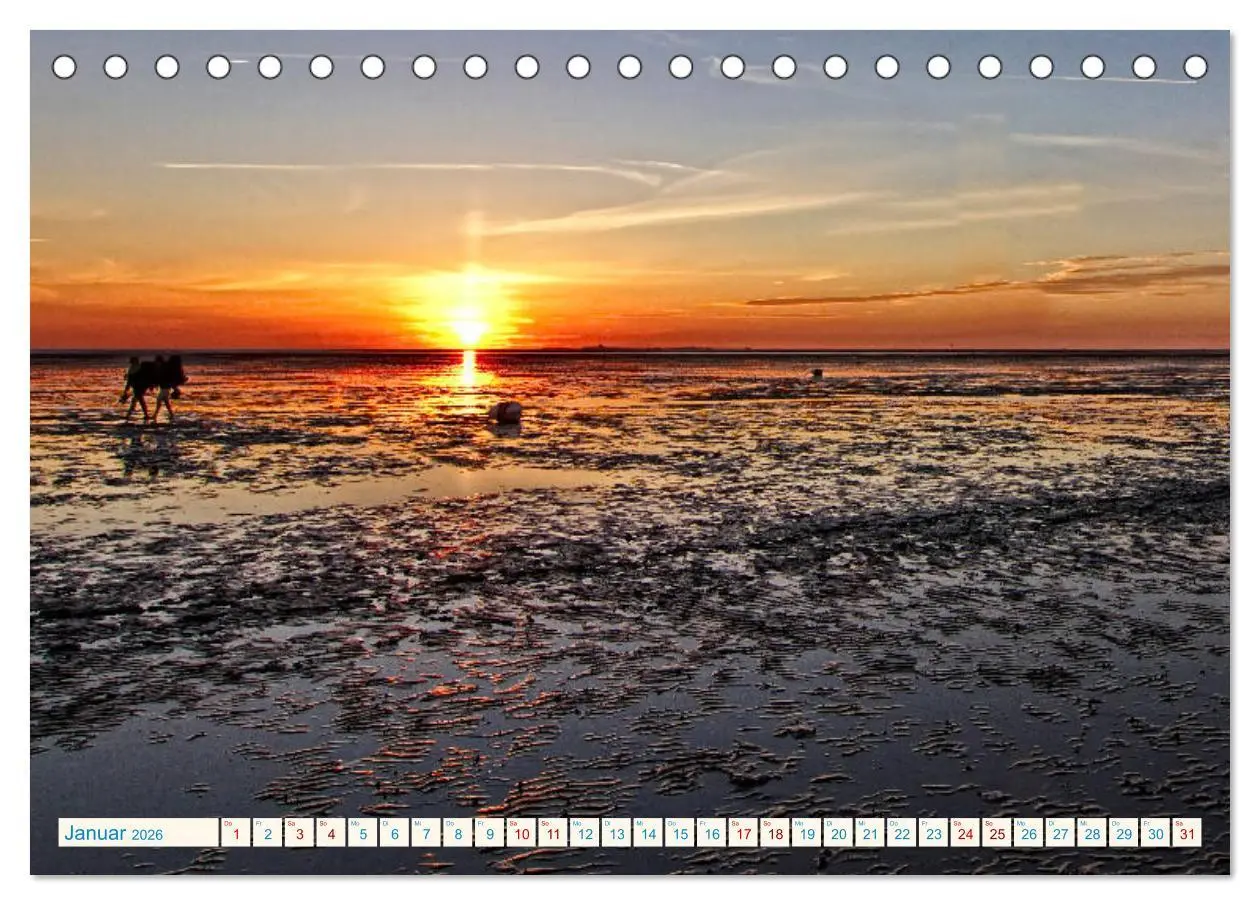 Bild: 9783457761113 | Sonnenuntergänge, an der Nordseeküste vor Cuxhaven (Tischkalender...