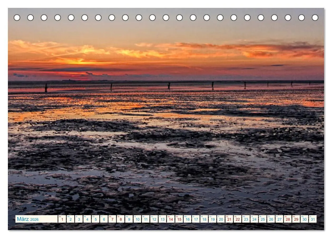 Bild: 9783457761113 | Sonnenuntergänge, an der Nordseeküste vor Cuxhaven (Tischkalender...