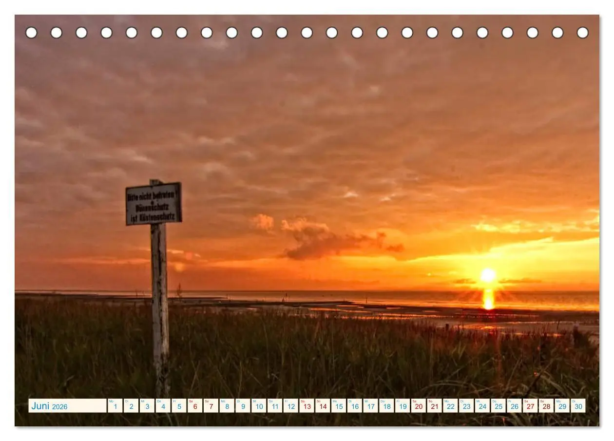 Bild: 9783457761113 | Sonnenuntergänge, an der Nordseeküste vor Cuxhaven (Tischkalender...