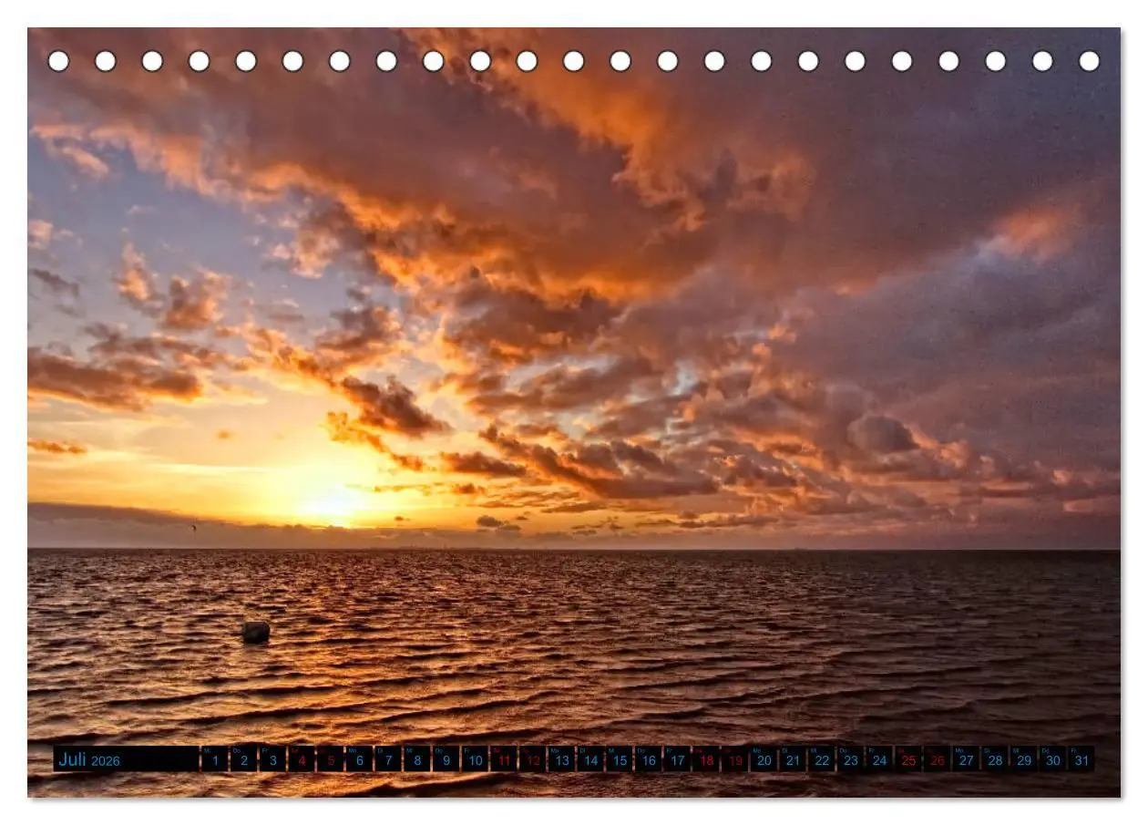 Bild: 9783457761113 | Sonnenuntergänge, an der Nordseeküste vor Cuxhaven (Tischkalender...