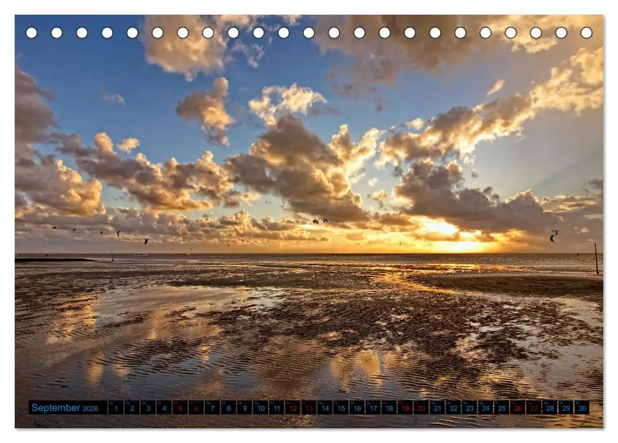Bild: 9783457761113 | Sonnenuntergänge, an der Nordseeküste vor Cuxhaven (Tischkalender...