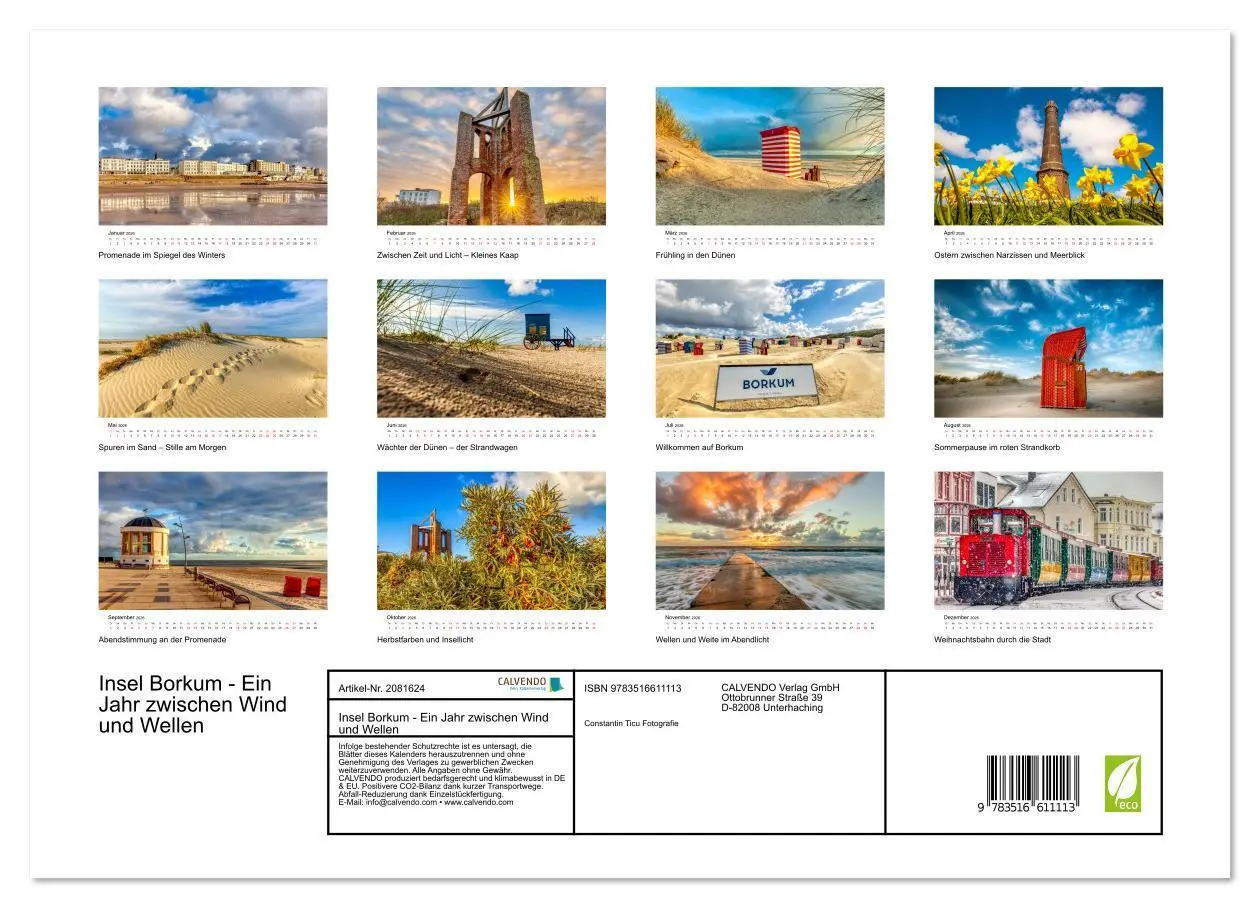 Bild: 9783516611113 | Insel Borkum - Ein Jahr zwischen Wind und Wellen (Wandkalender 2026...