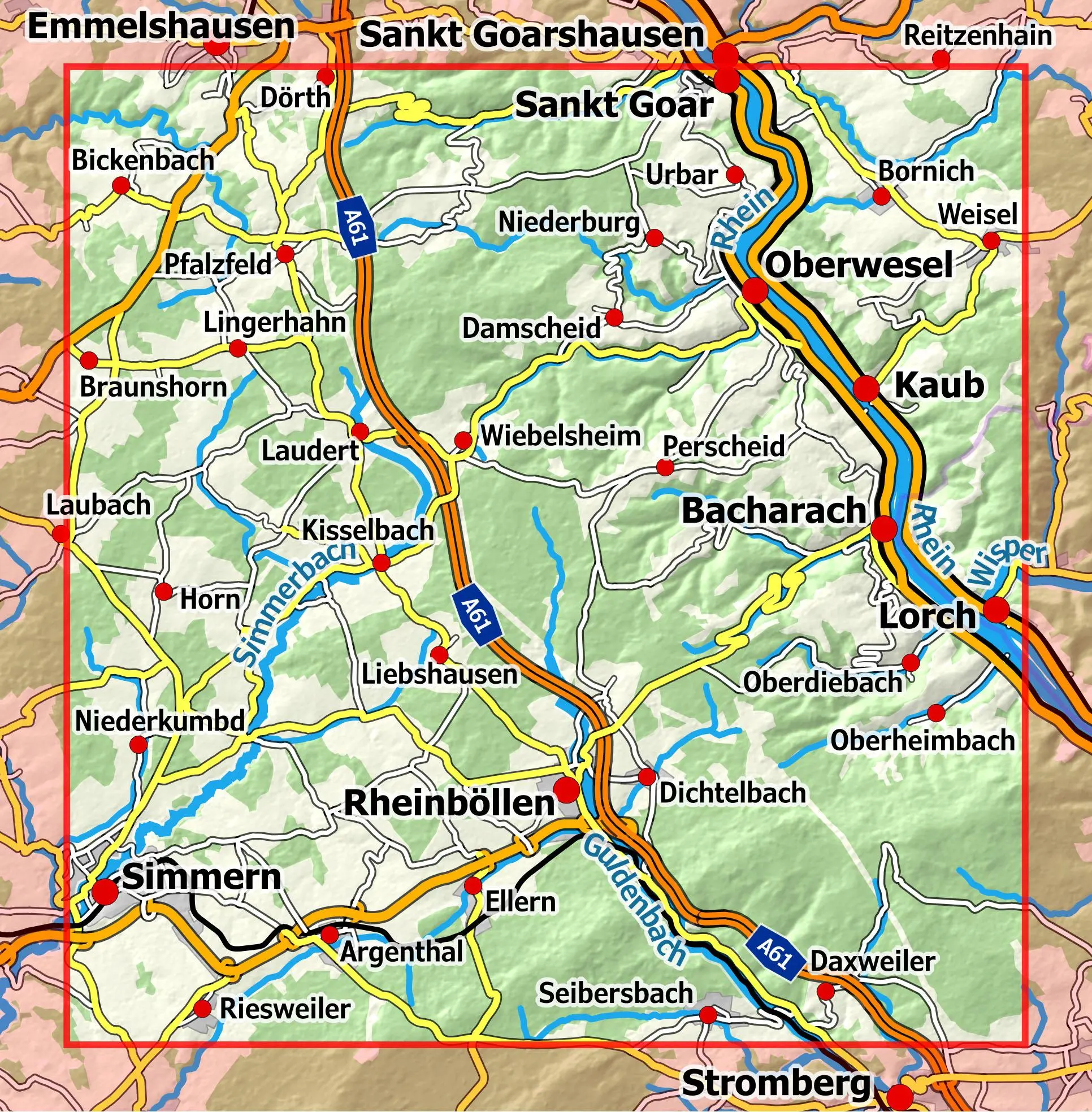 Bild: 9783960991113 | Rheinwandern 1 - Loreley - Simmern/H. 1:25 000 | (Land-)Karte | 1 S.