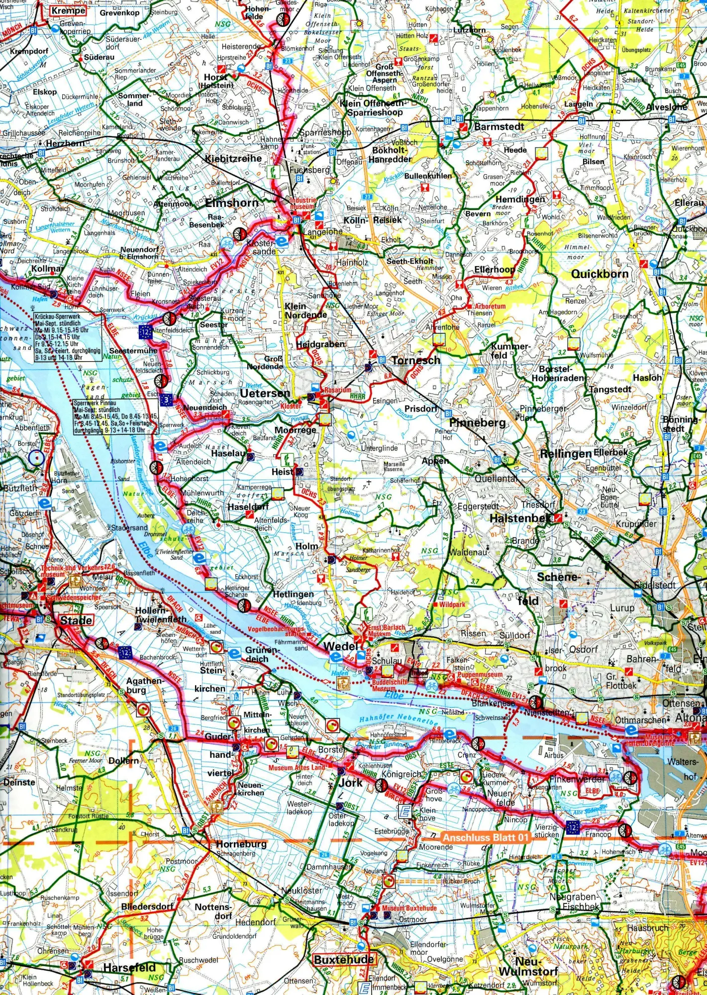 Bild: 9783969901113 | ADFC-Radtourenkarte 6 Zwischen Elbe und Weser 1:150.000, reiß- und...