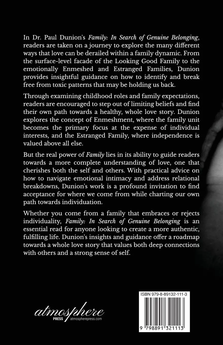 Rückseite: 9798891321113 | Family | In Search Of Genuine Belonging | Paul Dunion Edd | Buch