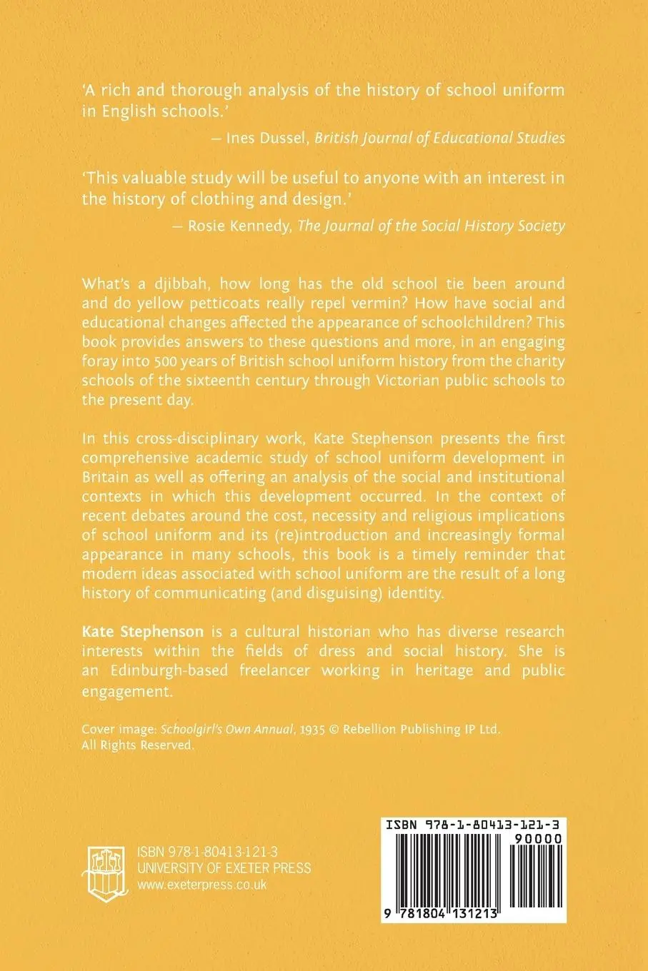 Rückseite: 9781804131213 | A Cultural History of School Uniform | Kate Stephenson | Taschenbuch