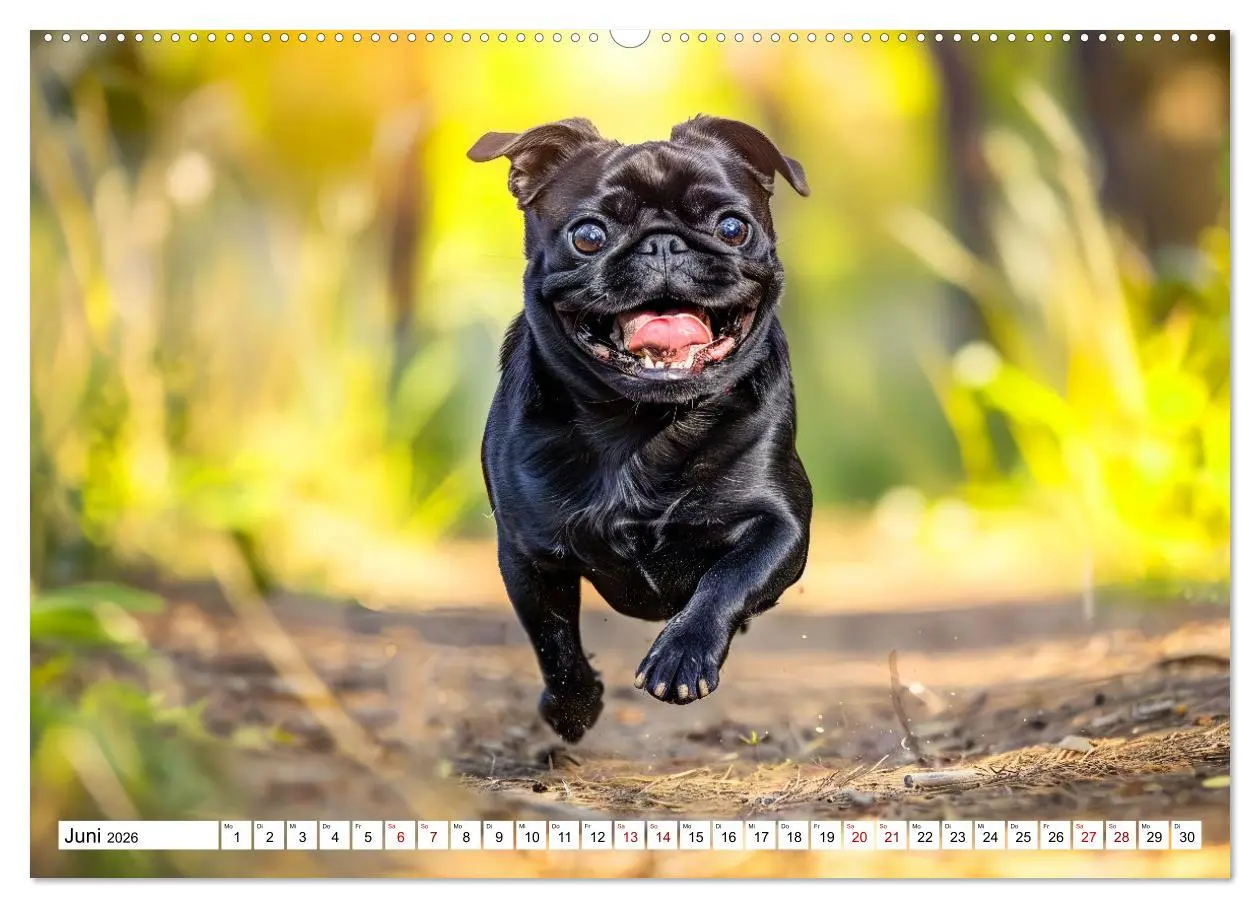 Bild: 9783457371213 | Mops-Mania - Der Spaßkalender für Mops-Fans (Wandkalender 2026 DIN...