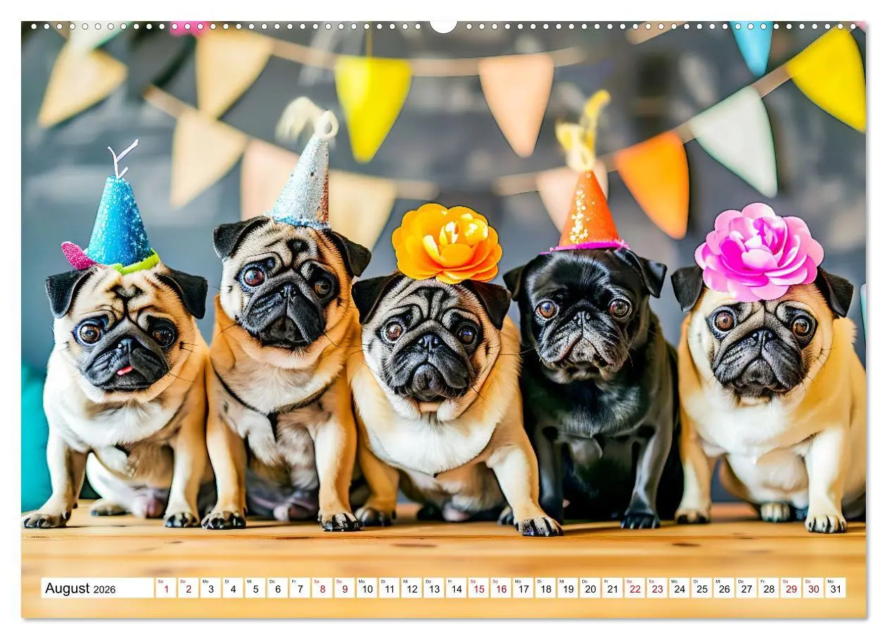 Bild: 9783457371213 | Mops-Mania - Der Spaßkalender für Mops-Fans (Wandkalender 2026 DIN...