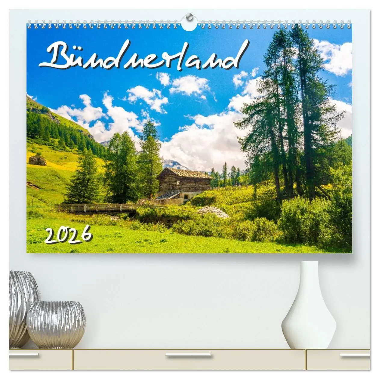 Cover: 9783457681213 | Bündnerland (hochwertiger Premium Wandkalender 2026 DIN A2 quer),...