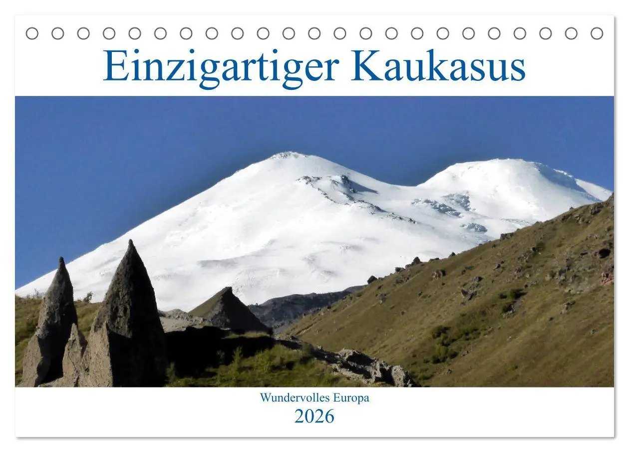 Cover: 9783457751213 | Einzigartiger Kaukasus (Tischkalender 2026 DIN A5 quer), CALVENDO...