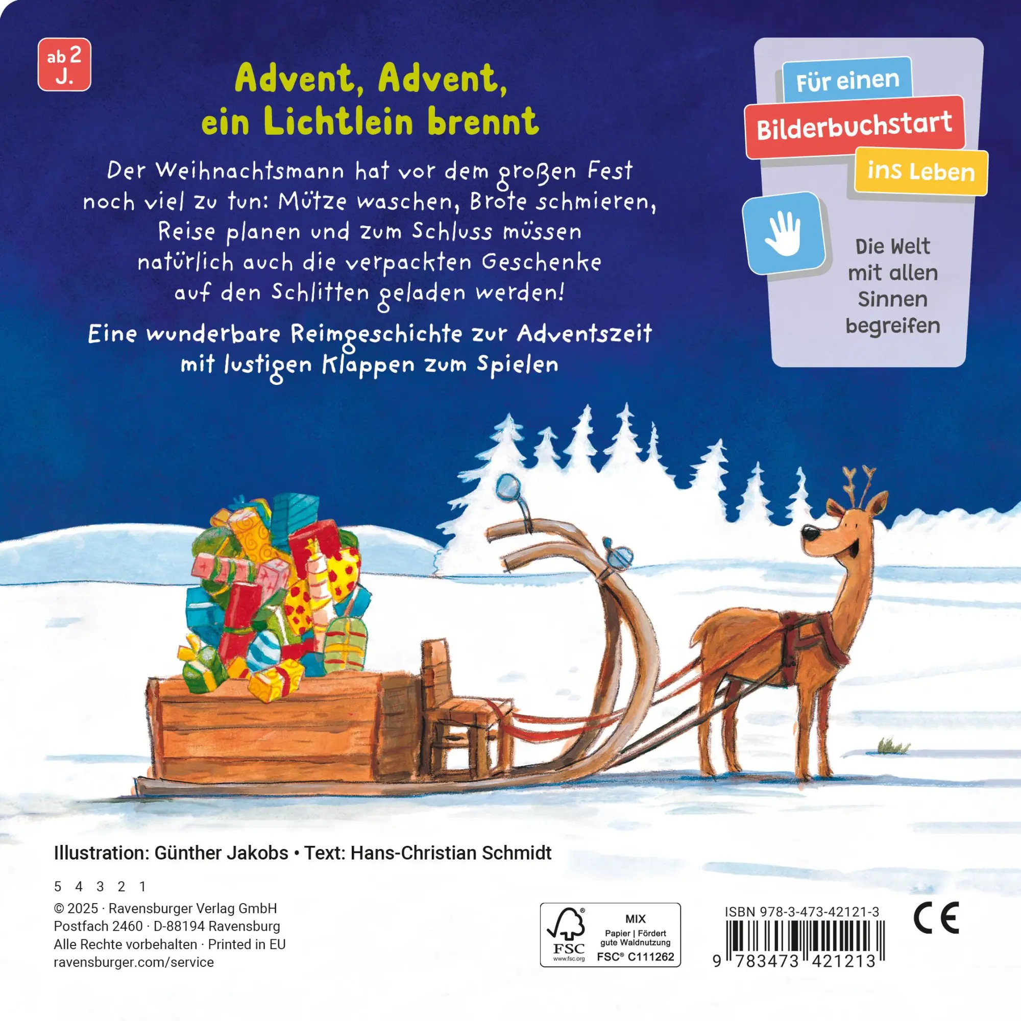 Rückseite: 9783473421213 | Advent, Advent, der Weihnachtsmann rennt! | Hans-Christian Schmidt