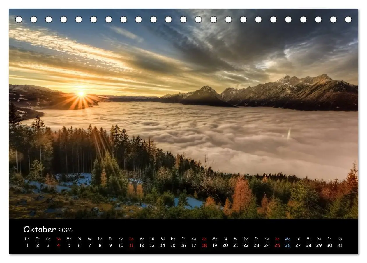 Bild: 9783516081213 | Tiroler Stimmungen (Tischkalender 2026 DIN A5 quer), CALVENDO...