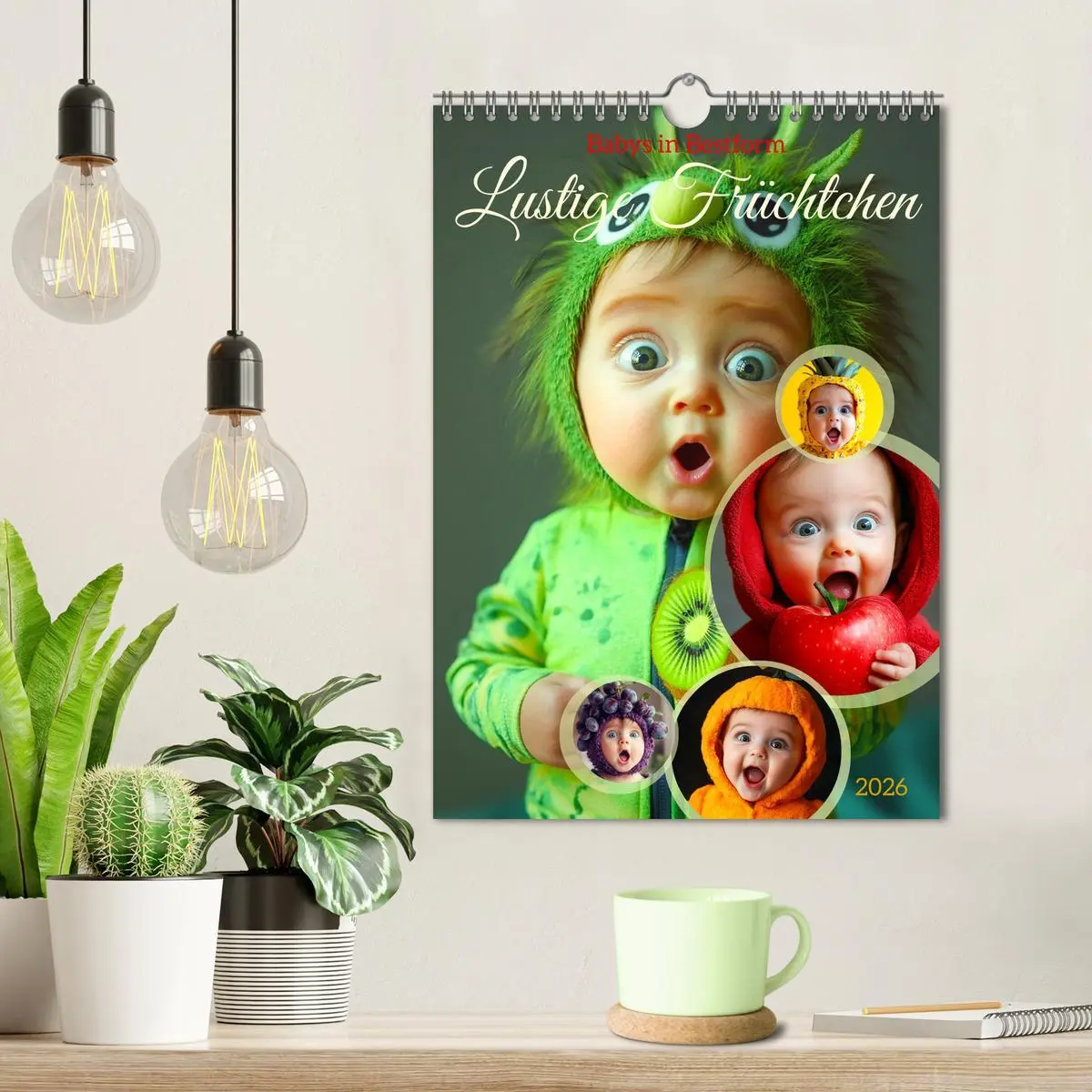 Bild: 9783516601213 | Babys in Bestform - Lustige Früchtchen (Wandkalender 2026 DIN A4...