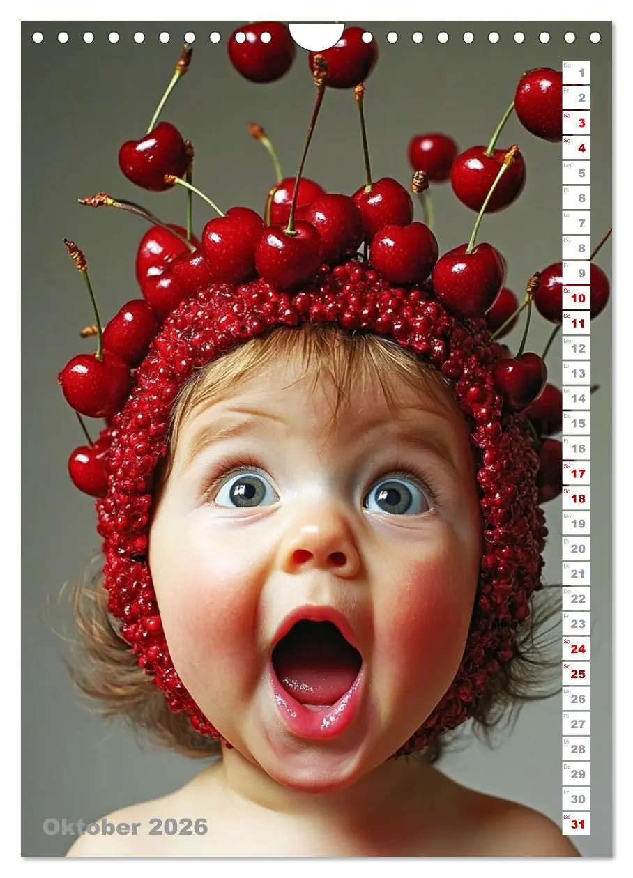 Bild: 9783516601213 | Babys in Bestform - Lustige Früchtchen (Wandkalender 2026 DIN A4...
