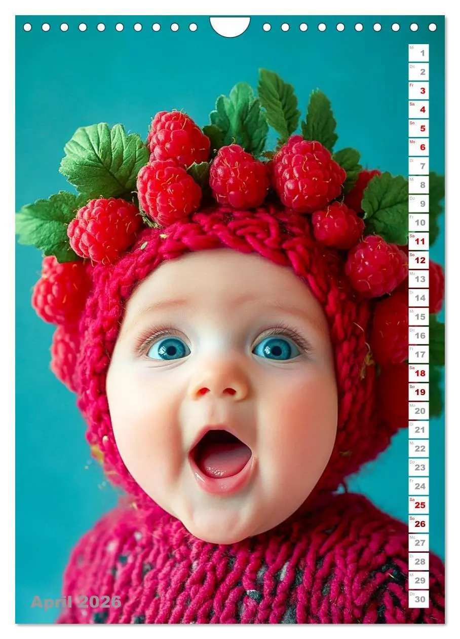 Bild: 9783516601213 | Babys in Bestform - Lustige Früchtchen (Wandkalender 2026 DIN A4...