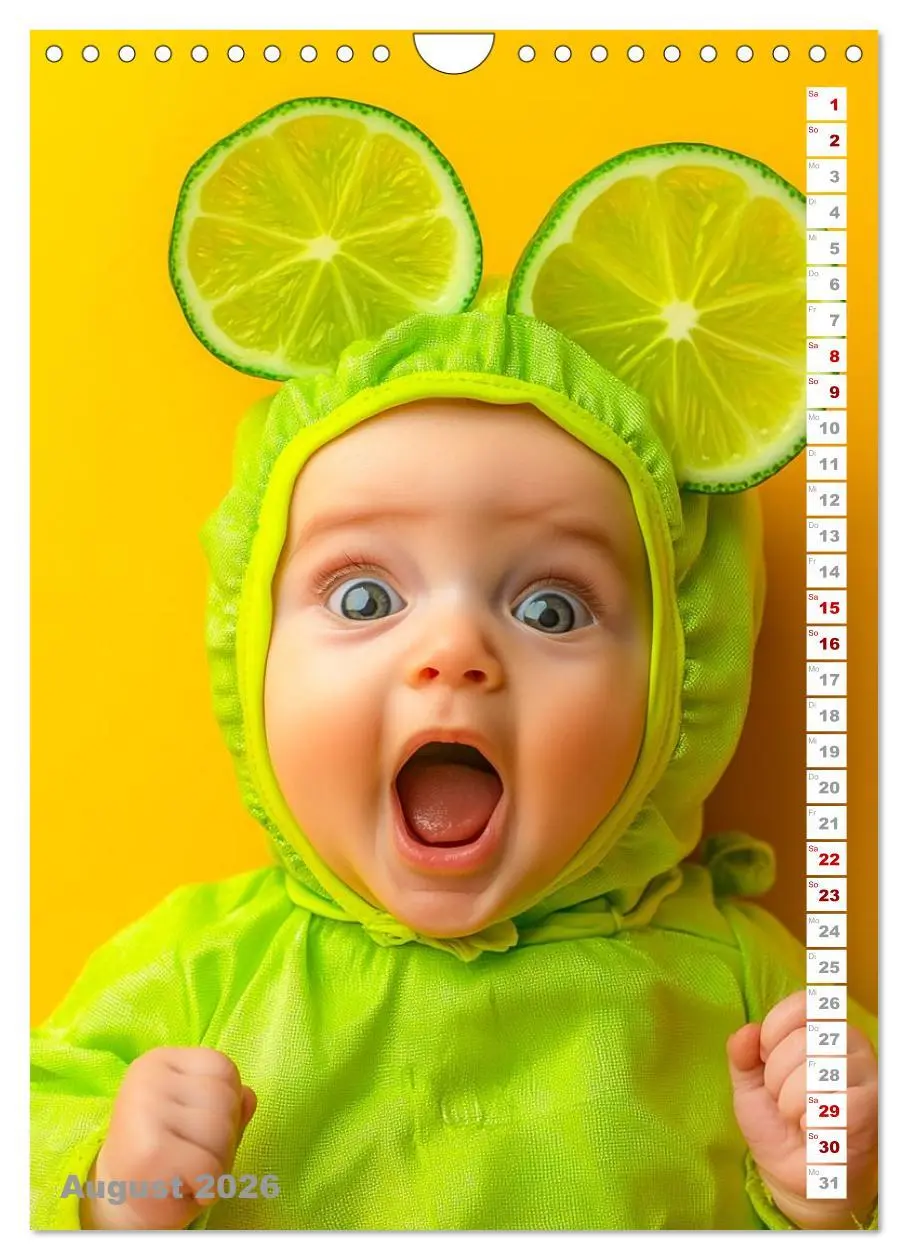 Bild: 9783516601213 | Babys in Bestform - Lustige Früchtchen (Wandkalender 2026 DIN A4...