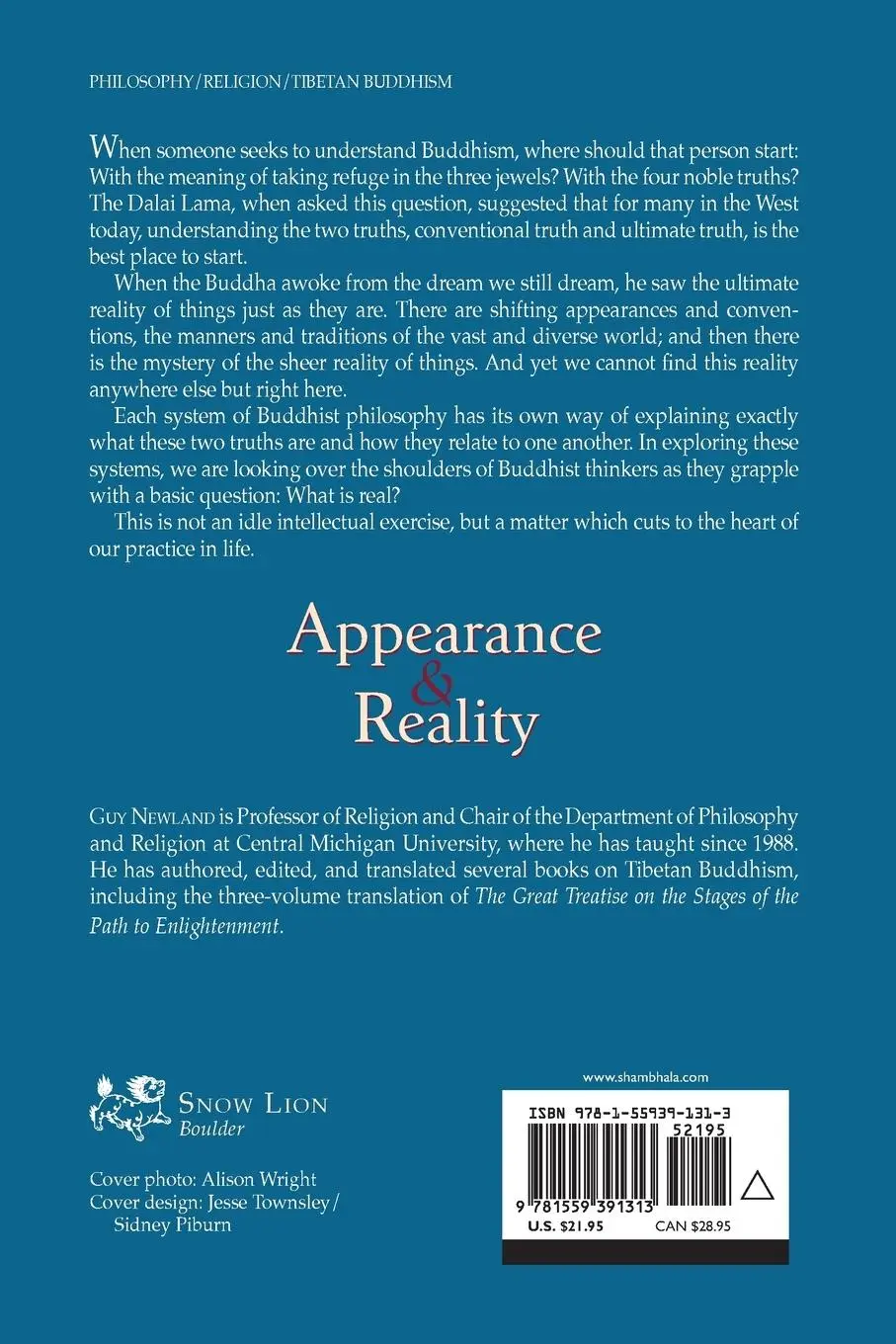 Rückseite: 9781559391313 | Appearance and Reality | Guy Newland | Taschenbuch | Englisch | 2009