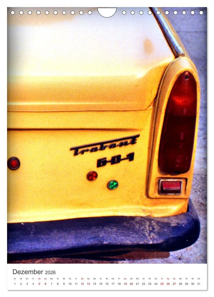 Bild: 9783457291313 | Auto-Land DDR - Trabant und Wartburg (Wandkalender 2026 DIN A4...