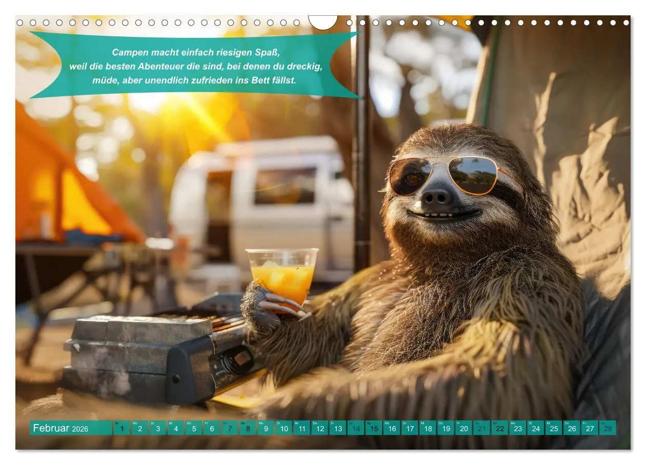 Bild: 9783457361313 | Der tierisch lustige Camping-Kalender (Wandkalender 2026 DIN A3...