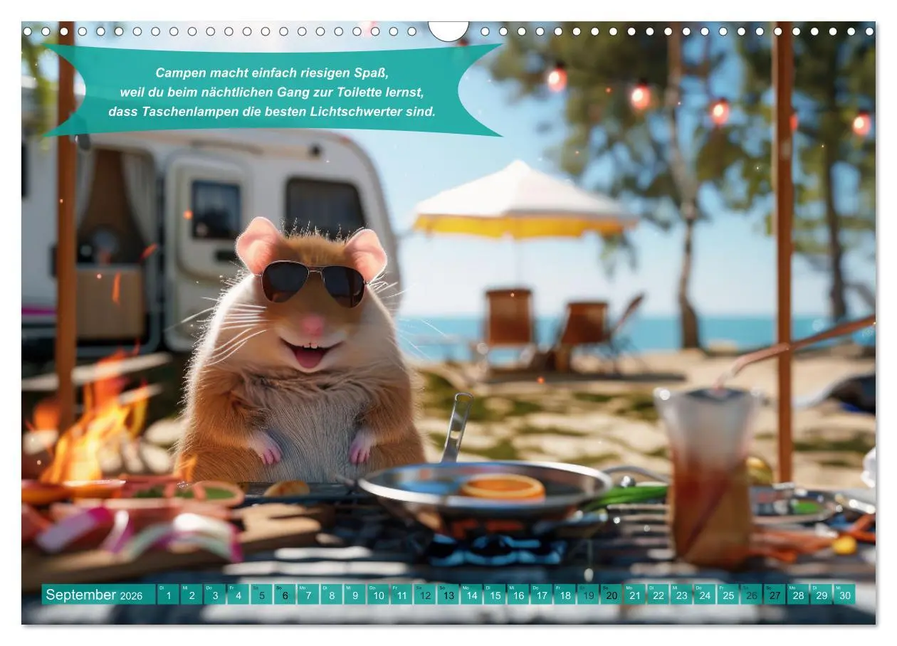 Bild: 9783457361313 | Der tierisch lustige Camping-Kalender (Wandkalender 2026 DIN A3...