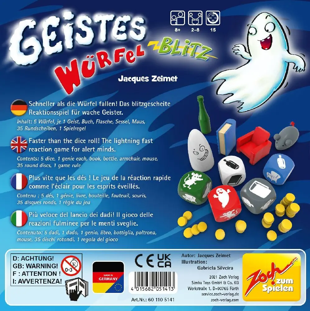 Bild: 4015682051413 | Geistesblitz Würfelblitz (Spiel) | Jacques Zeimet | Spiel | Brettspiel