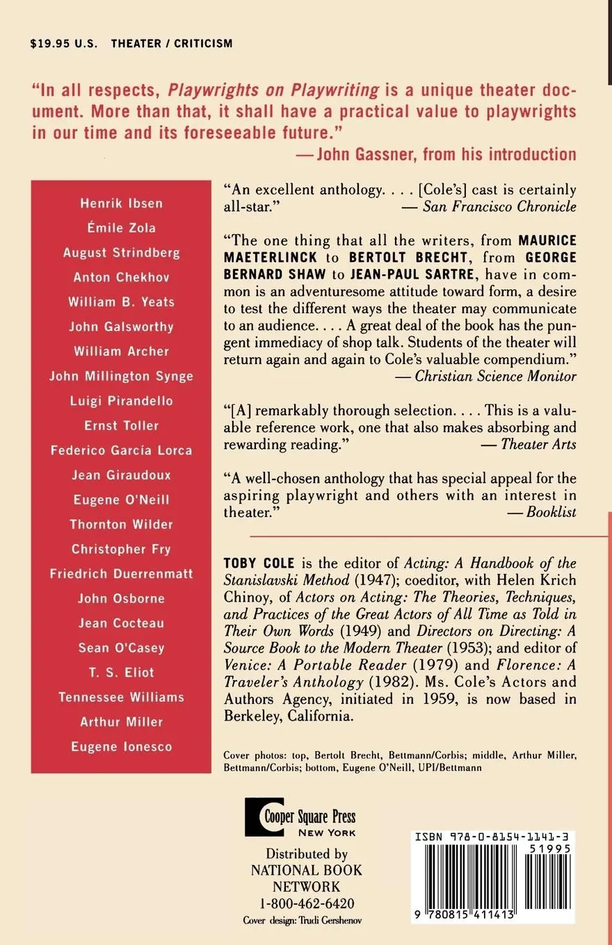 Rückseite: 9780815411413 | Playwrights on Playwriting | From Ibsen to Ionesco | Toby Cole | Buch