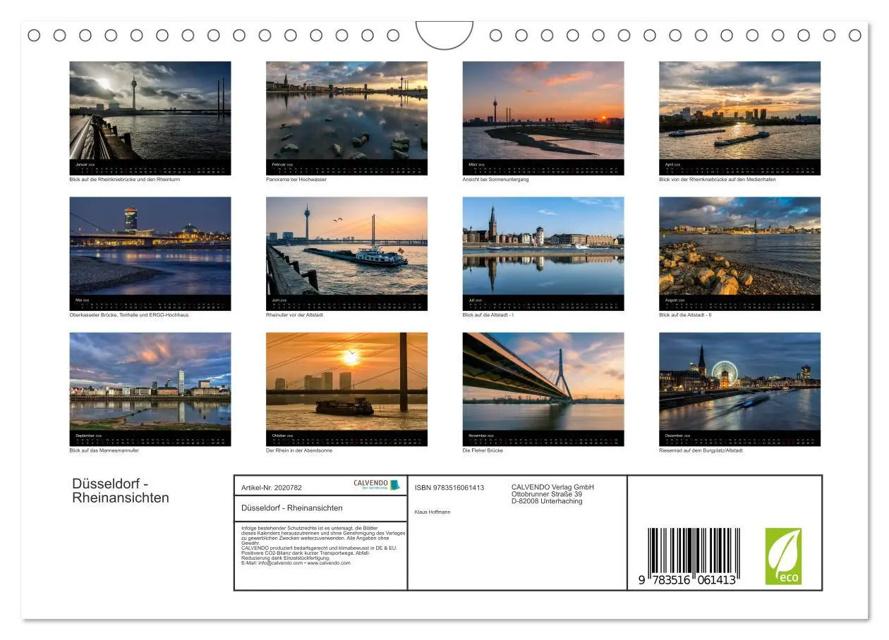 Bild: 9783516061413 | Düsseldorf - Rheinansichten (Wandkalender 2026 DIN A4 quer),...