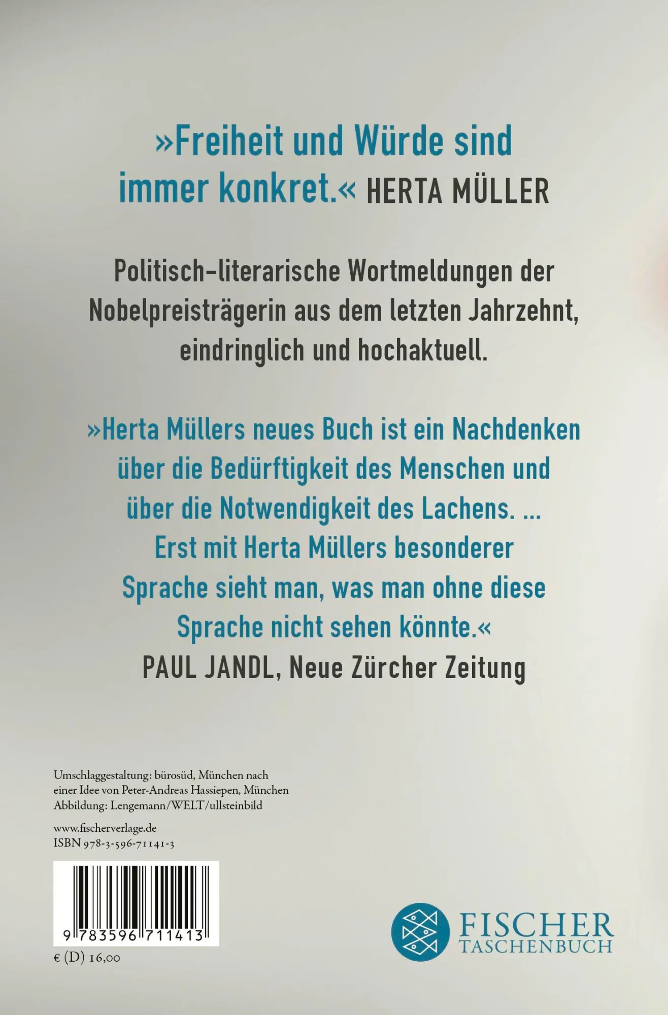 Rückseite: 9783596711413 | Eine Fliege kommt durch einen halben Wald | Herta Müller | Taschenbuch