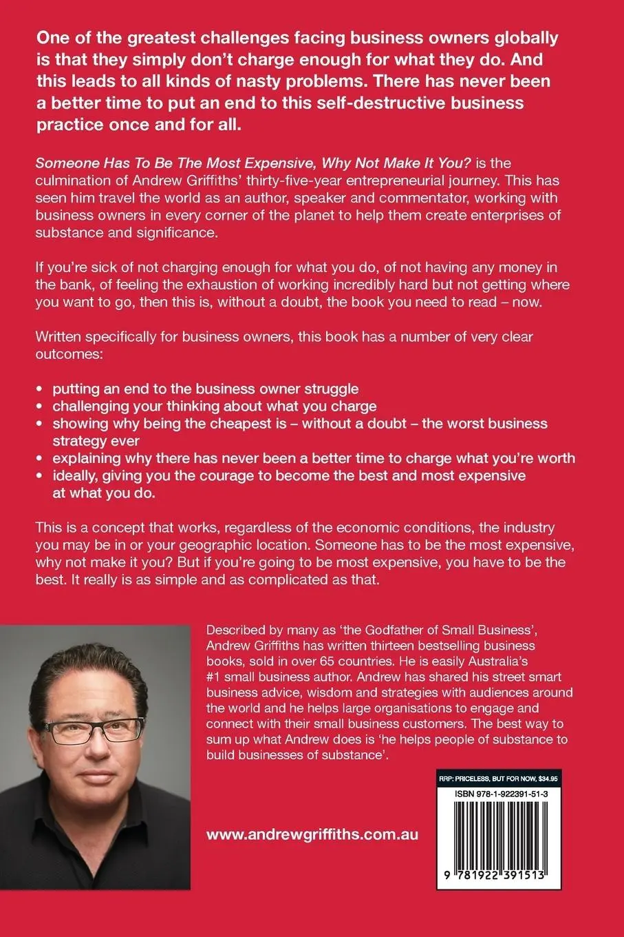 Rückseite: 9781922391513 | Someone Has To Be The Most Expensive, Why Not Make It You? | Griffiths