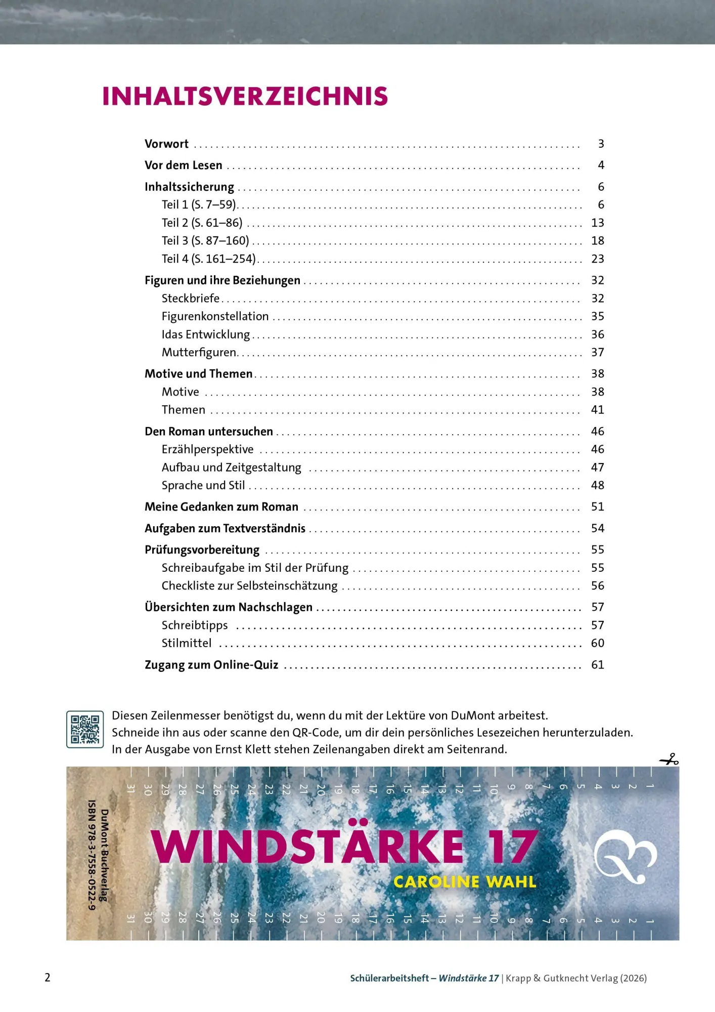 Bild: 9783963231513 | Windstärke 17 - Caroline Wahl - Schülerarbeitsheft | Broschüre | 61 S.