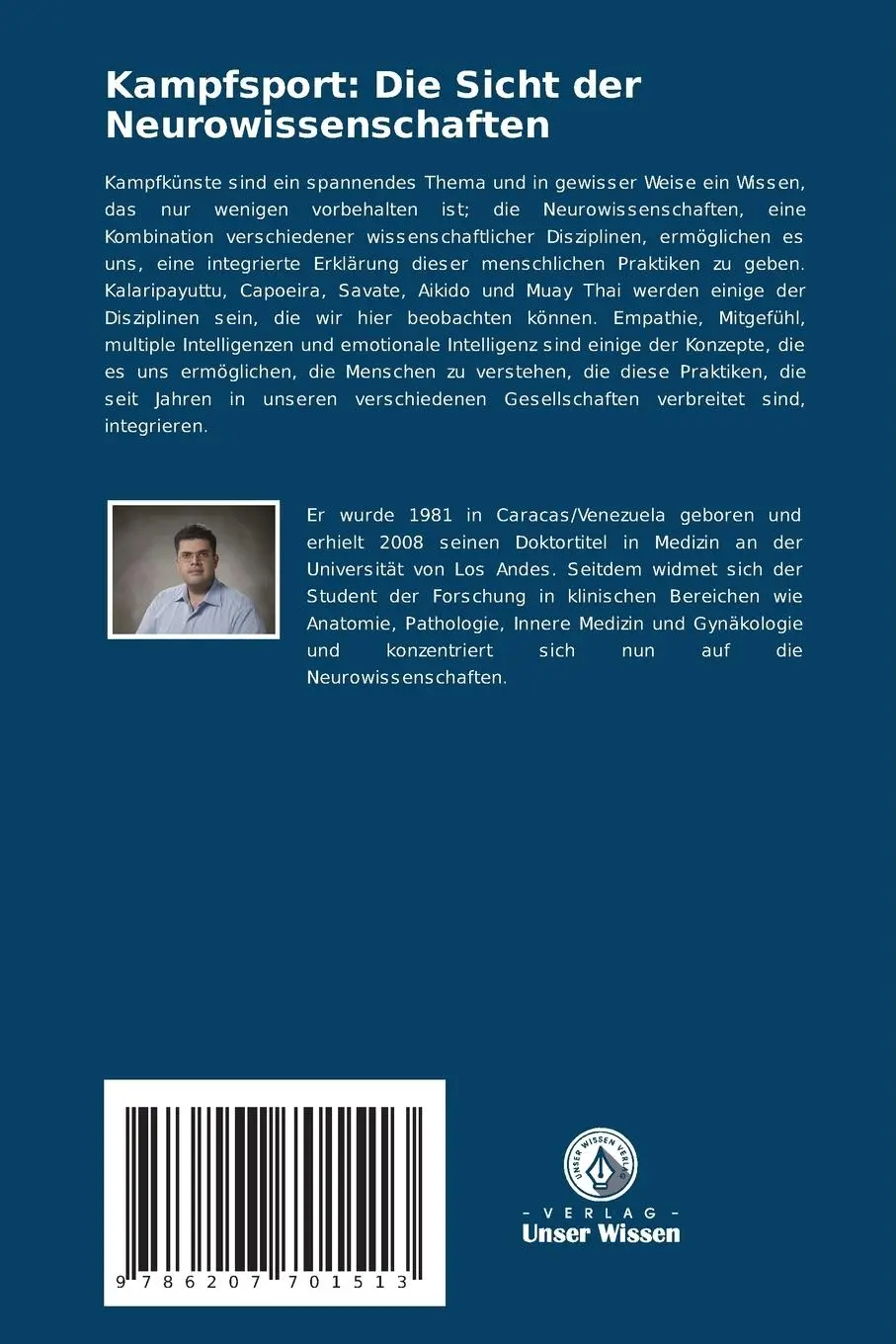 Rückseite: 9786207701513 | Kampfsport: Die Sicht der Neurowissenschaften | Luis Jiménez | Buch