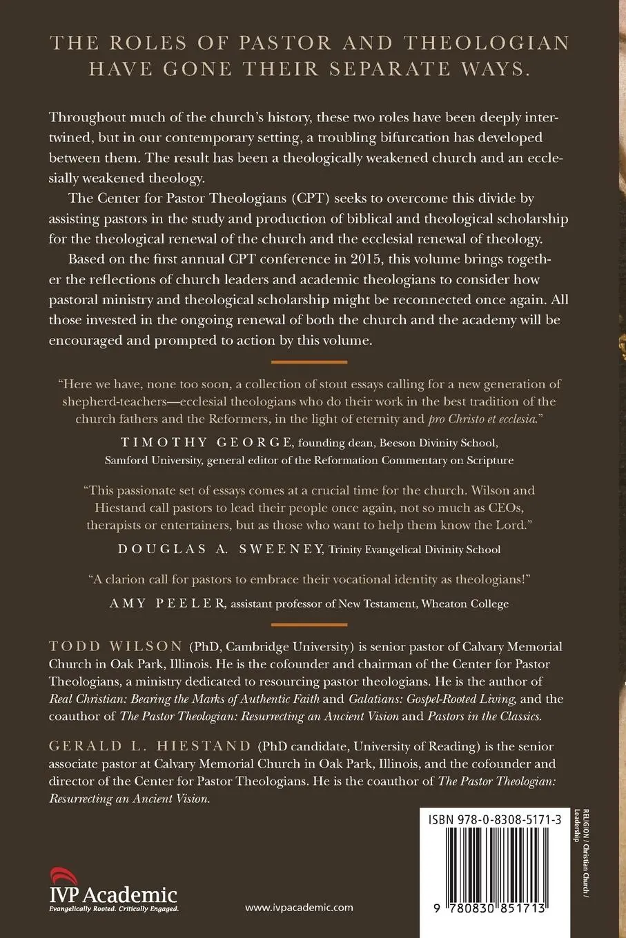 Rückseite: 9780830851713 | Becoming a Pastor Theologian | New Possibilities for Church Leadership