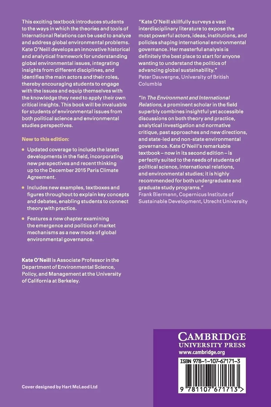 Rückseite: 9781107671713 | The Environment and International Relations | Kate O'Neill | Buch