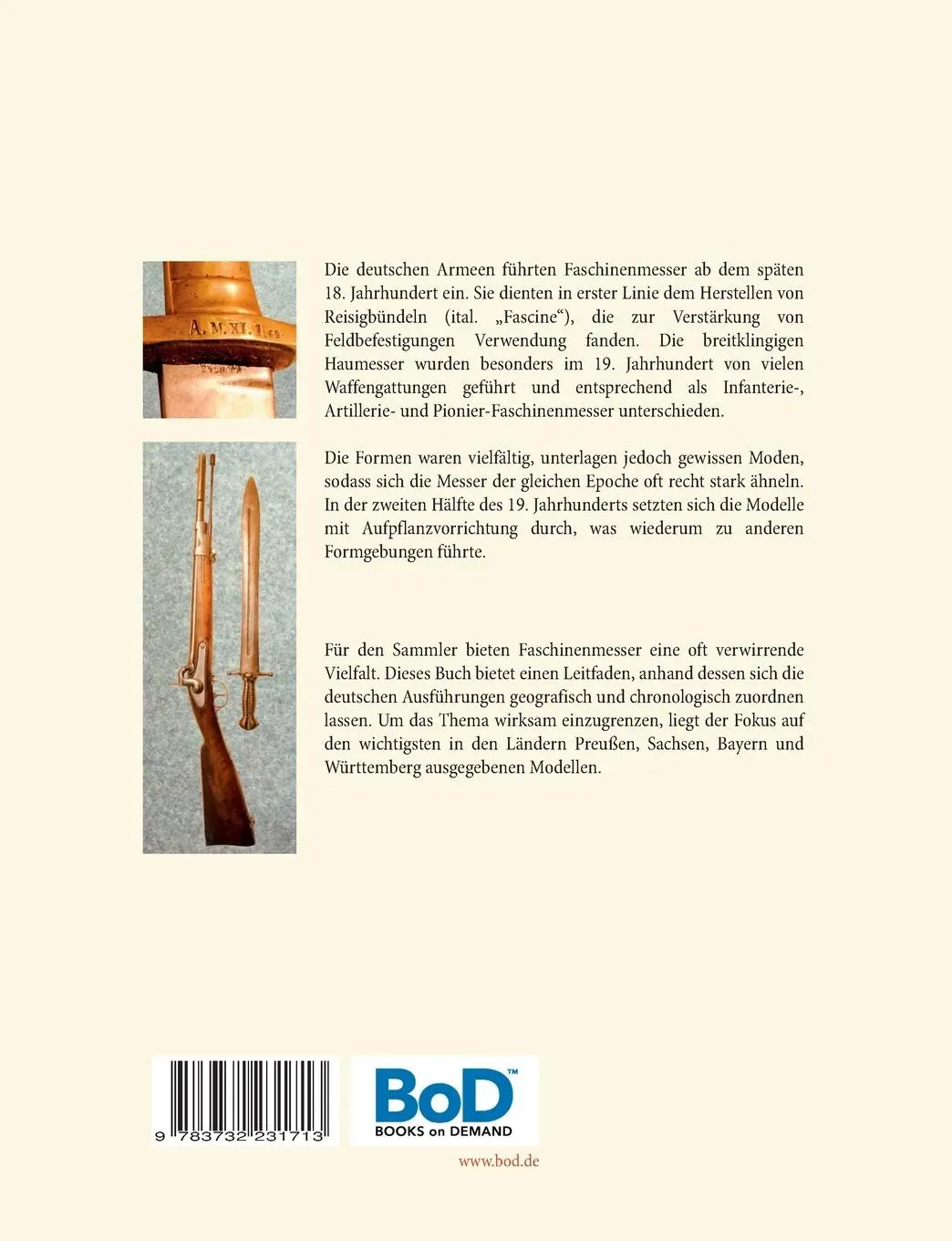Rückseite: 9783732231713 | Faschinenmesser | Preußen, Sachsen, Bayern, Württemberg | Peter-Michel