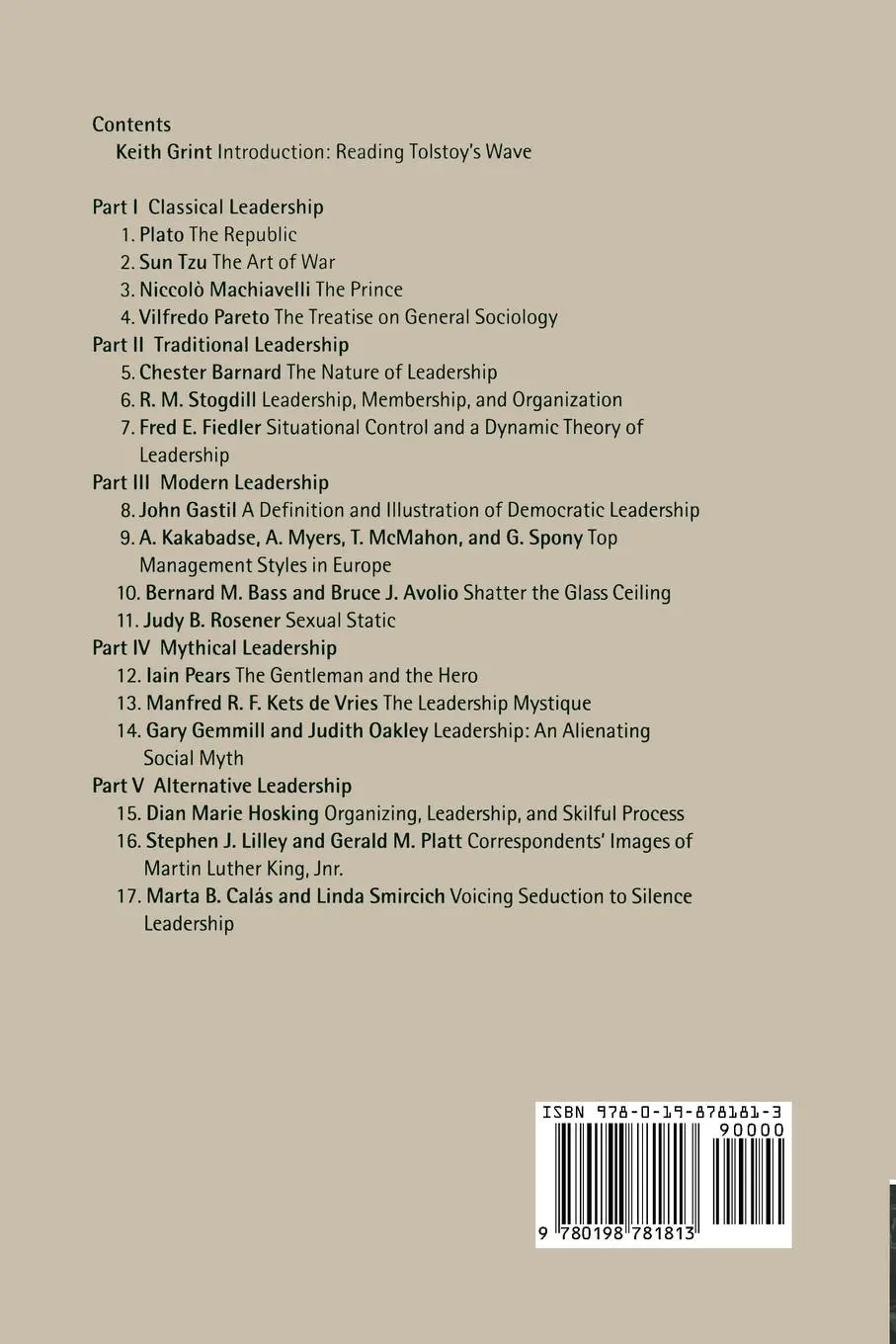 Rückseite: 9780198781813 | Oxford Management Readers | Keith Grint | Taschenbuch | Englisch