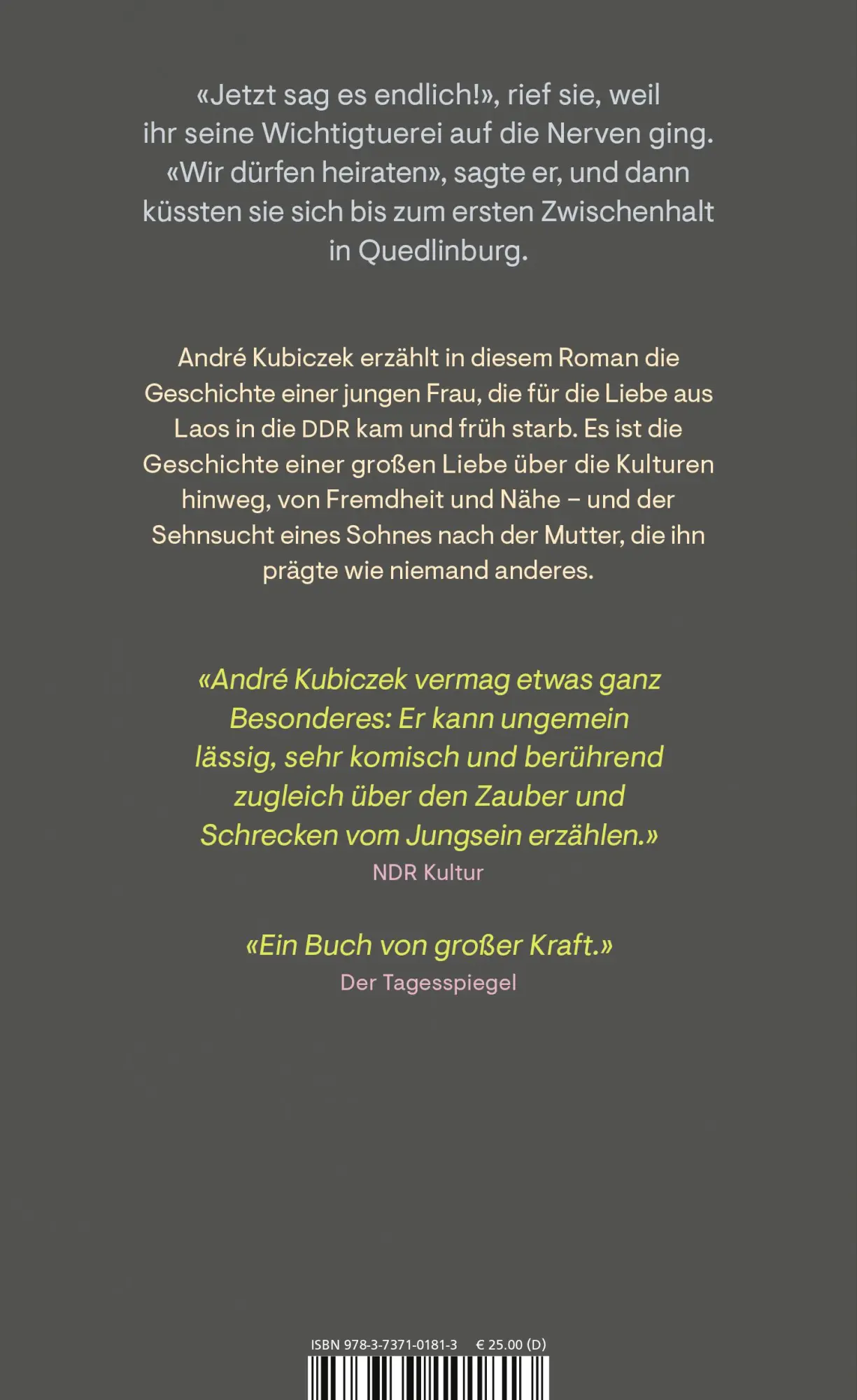 Rückseite: 9783737101813 | Nostalgia | Roman "Ein Buch von großer Kraft." Der Tagesspiegel | Buch