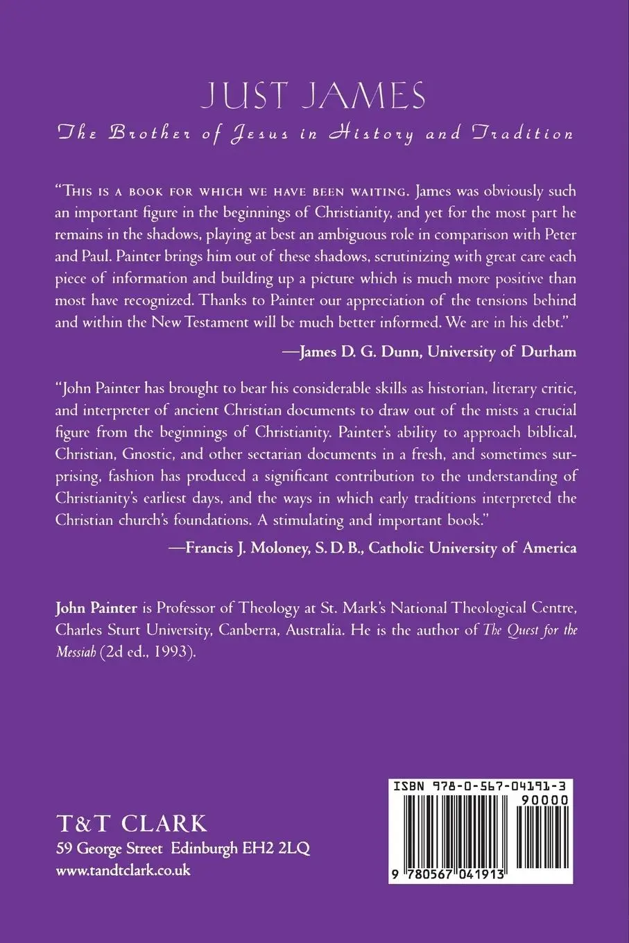 Rückseite: 9780567041913 | Just James | The Brother of Jesus in History and Tradition | Painter