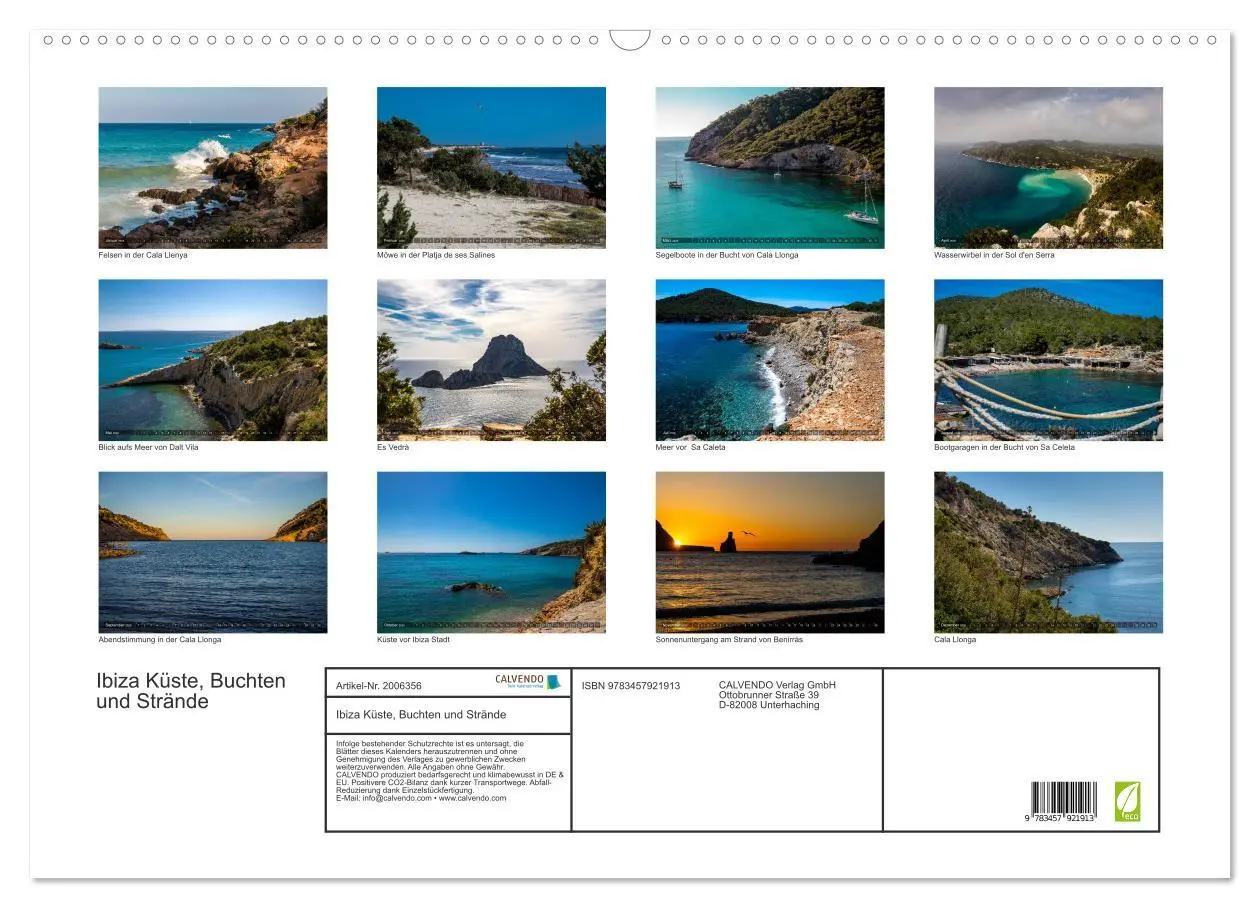 Bild: 9783457921913 | Ibiza Küste, Buchten und Strände (Wandkalender 2026 DIN A2 quer),...