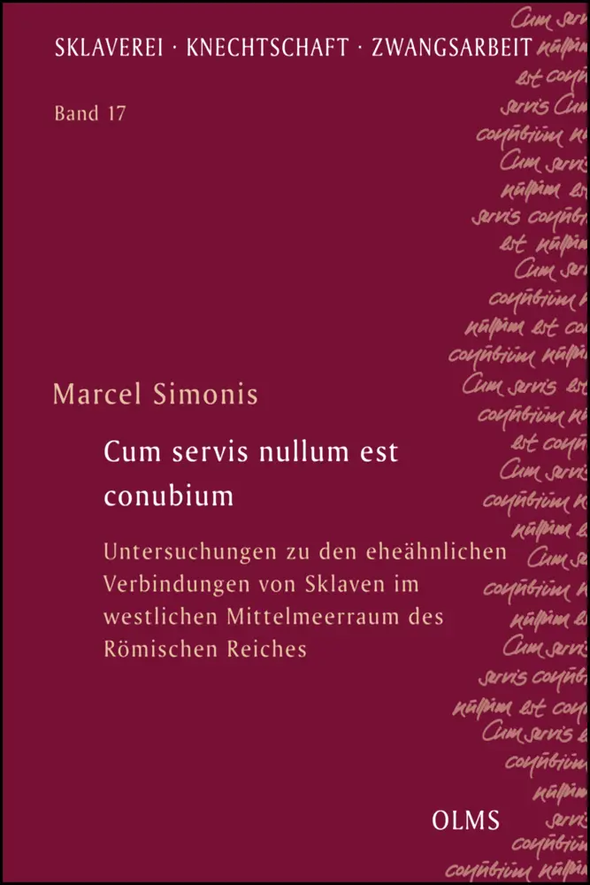 Cover: 9783487311913 | Cum servis nullum est conubium | Marcel Simonis | Taschenbuch | 280 S.